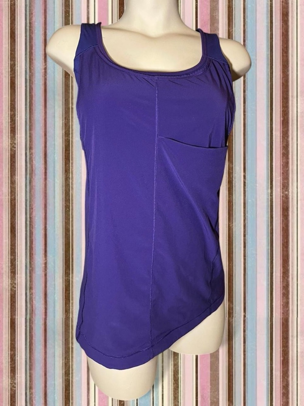 lululemon athletica Purple Workout Tank with Built-In front pocket